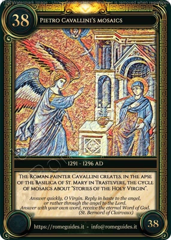 Ubi Maior Rome Card Pietro Cavallini Mosaics, Ubi Maior &#8211; Card 38, Rome Guides